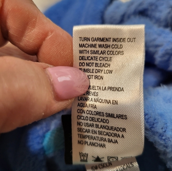 Blue Character Onesie with Hood Stitch Disney Sleeper M 8-10 - Picture 4 of 11